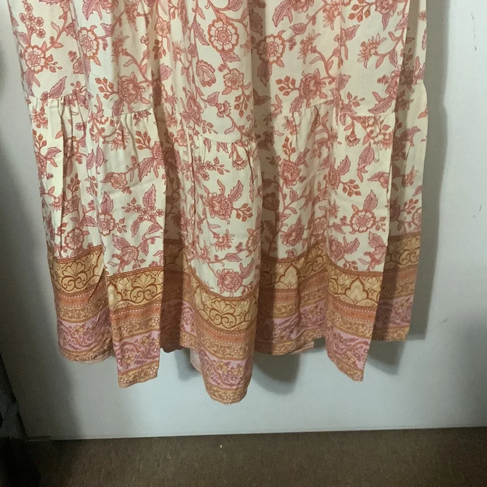 Miracle ,feminine ladies maxi floral flowing skirt  with wide elastic waist - Picture 3 of 5